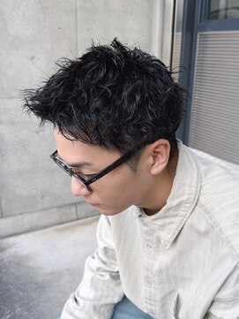 トゥイン 八王子(TWIN) ツイストスパイラルパーマ短髪パーマメンズスパイキーショート