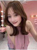 韓国ヘア/ミディアムレイヤー/顔まわりカット