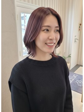 グリッター 泉中央店(GRITTERs) レイヤーボブ×ラベンダーブラウン