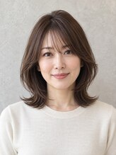ハピエル ヘアークルー(HAPPYEL hair crew)&nbsp;大人のくびれミディアム×ショコラブラウン