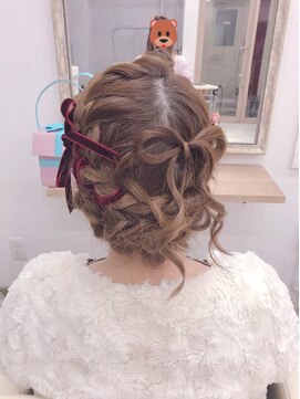 ミグ バイ クオーレ(mig by CUORE) りぼん編み込みアップ