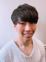 グレイスフル バーバープラチナム 六本木店(Graceful Barber platinum)&nbsp;爽やかツーブロックマッシュ黒髪前髪ビジカジスタイル