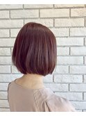 大人っぽい柔らかピンクアッシュ！小顔ボブ☆