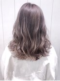 ラベンダーグレージュ_ココアブラウンフリンジウェーブ_ba300041