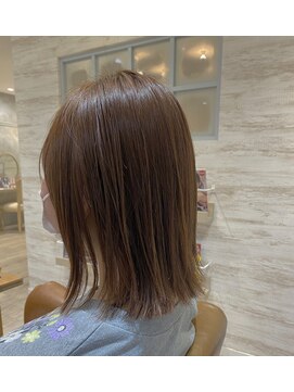 ラボヌールヘアー 宇都宮店(La Bonheur hair) 切りっぱなしボブ×ラベンダーピンク