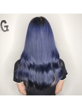 ヘアーデザインルアナ(Hair design Luana.) ブリーチカラーブルー