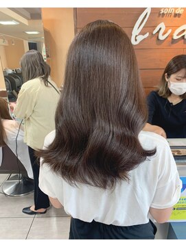 ブレス 小阪店(brace) 韓国風レイヤーカット×ブラウンカラー