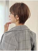 耳掛けくびれショート／アッシュベージュ／表参道／40代50代
