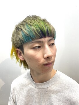 オンザ(ONTHE) メンズデザインカラーマッシュウルフ