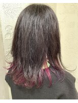 ヘアメイク カン プラスエフ(HAIR MAKE KANN+f) ミディアムレイヤー　インナーカラー