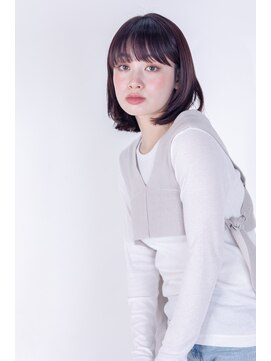 スノードロップ 高円寺店(Snowdrop) 黒髪/グレーベージュ/レイヤーロング/前髪パーマ/高円寺