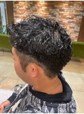 メンズショート×パーマ