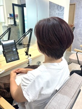 バッカ 横浜桜木町店(BACCA) ショートボブ ワインレッド