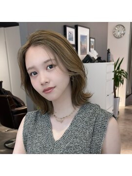 イル 大阪淀屋橋(i'll) くびレイヤー前髪なしイメチェンこなれミディ小顔カット大人ボブ