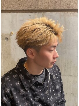 スティミュラス(Stimulus) フェザーパーマ/フェザーショート/アップバング/メンズカット