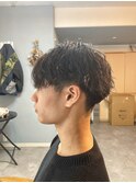 マッシュ×波巻きパーマ