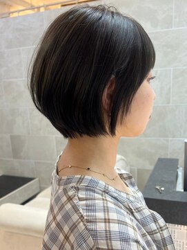 オズ 郡山桑野店(OZ) 安積くびれショートボブハイトーンボブミルクティーベージュ30代