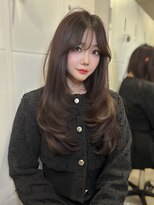 ロンドガーネット 池袋(Lond garnet) ワイドバングイメチェン美髪外ハネボブ+レイヤーカット韓国/池袋