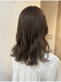 【ブリーチなし】柔らかオリーブベージュカラー