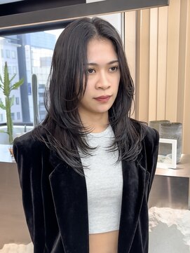 ロンドクロエ 横浜(Lond Chloe) イメチェン外ハネボブ美髪ワイドバング顔周りレイヤーカット