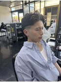 テーパーフェードサイドパートメッシュ