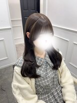 リルミー(Lilme) ブリーチなしマロンベージュ×ぷっつりレイヤー*新井