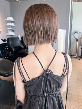 ヘアーエスクールシーユー 枚方T-SITE店(hair S.COEUR×Cu) 丸くないボブ/ヘイリーボブ/切りっぱなしボブ/大阪枚方美容室