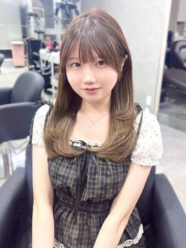 ジエクト カナウ(The Ect canow) 顔周りカット/ワンホンレイヤー/スモーキーカラー/顔周り