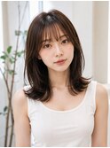 結べるミディアムレイヤー/イメチェン/顔まわり/10代20代30代