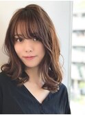 【麻布十番・三田・田町】シースルーバング&ナチュラルベージュ