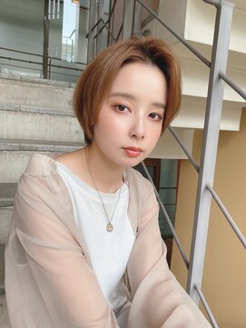 ロンド ストラーダ 心斎橋(Lond strada) ショート×ハイライト白髪ぼかし×マチルダボブ[心斎橋]