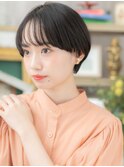 グレイアッシュ黒髪小顔ミニボブ丸みショートa上尾20代30代40代!