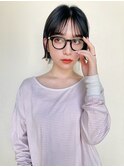 暗髪透明感×大人ショートボブ×ナチュラルボブ×ミニボブ