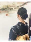 大人な浴衣アップヘア