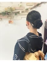 大人な浴衣アップヘア