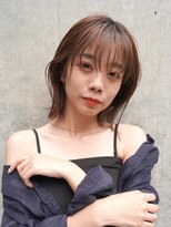 ニコ トウキョウ(nico TOKYO) レイヤーカット大人かわいい小顔ひし形ウルフ切りっぱなしボブ  