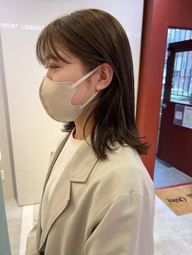 ローレンジウ(LOREN JU) 透明感髪質改善ベージュダブルカラーミルクティーグレージュ