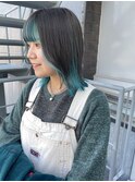 【髪質改善】ターコイズインナー/艶髪/透明感/トリートメント