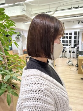オーシャン(Ocean) 【OceanHair&Life田中愛梨】10代20代切りっぱなしボブベージュ◎
