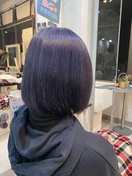 ベストヘアー 上本郷店 ディープブルーカラー　松戸市　上本郷