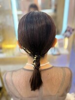 結婚式 二次会 お呼ばれ タイトローポニー×金箔