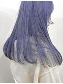 ロングハイトーンスタイル×ブルーラベンダー
