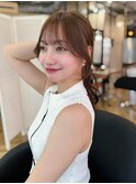 結んでも可愛い顔まわりカット/小顔カット/自由が丘