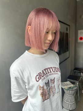 ジーナ(XENA) ピンクボブ　デザインカラー　渋谷