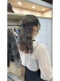 編み込みハーフアップお呼ばれパーティーヘアセットガーリーヘア