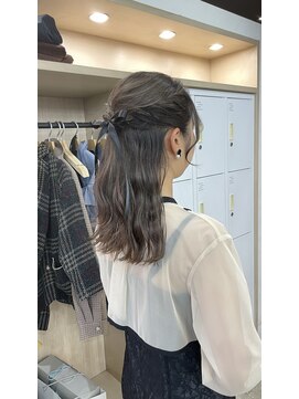 アジールヘア 赤羽駅南口店(agir hair) 編み込みハーフアップお呼ばれパーティーヘアセットガーリーヘア
