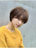 大人可愛い20代30代40代丸みショートボブ