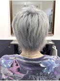 ペールブルーシルバー×王道ショート