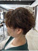 ショート×ウェーブパーマ