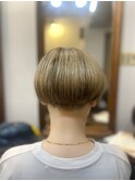 レディースツーブロックカット前髪なし